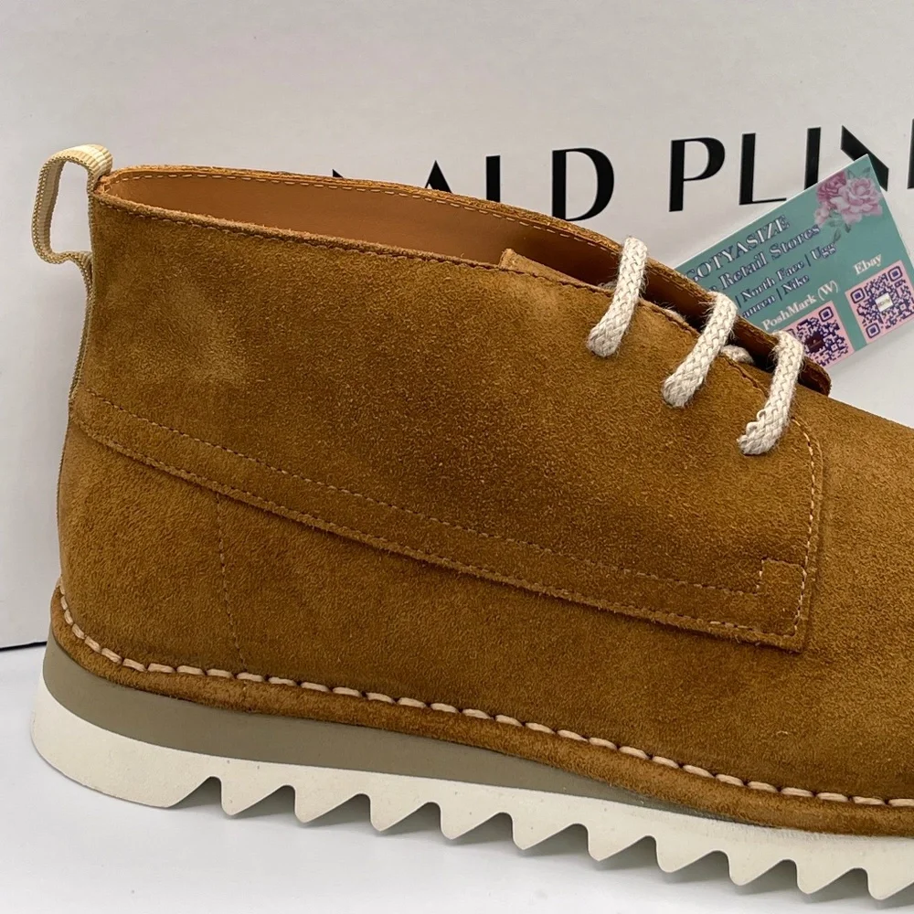 DONALD PLINER CHUCK 'MADE IN ITALY' COGNAC SUEDE LACE-UP BOOTS‎ (10)